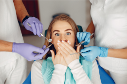 difficult dental patient in chair 